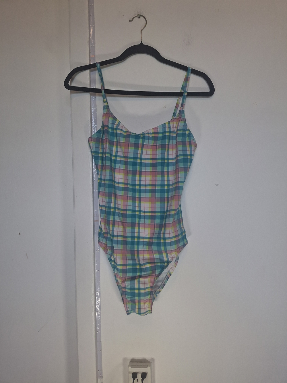 J. Crew Multicolor Plaid One-Piece Swimsuit